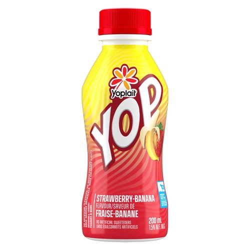 Yoplait Yop 1.5% Drinkable Yogurt Strawberry Banana 200 ml (bottle)
