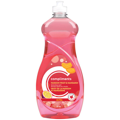 Compliments Ultra Dishwashing Liquid Passion Fruit & Mandarin 591 ml