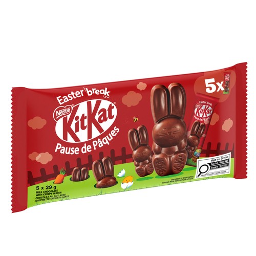 Nestlé Kit Kat Easter Milk Chocolate Bunnies 5 Count 145 g