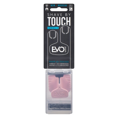 EvoShave Wet Shaving Razor System Starter Powder Pink Unisex 1 Pack 