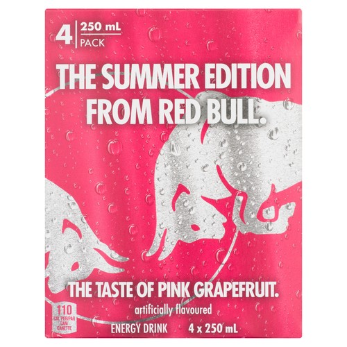 Red Bull Summer Edition GF Energy Drink 4 x 250 ml