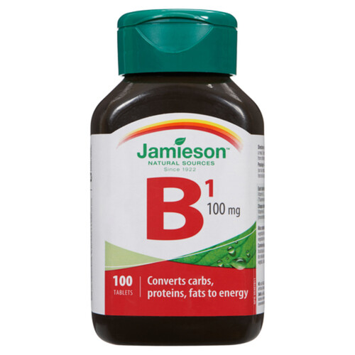 Jamieson Vitamin B1 100 mg Tablets 100 Count