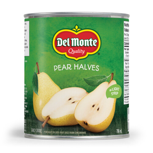 Del Monte Pear Halves In Light Syrup 796 ml