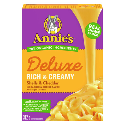 Annie’s Macaroni & Cheese Sauce Rich & Creamy Shells & Cheddar Deluxe 312 g