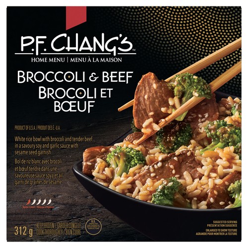 P.F. Chang's Frozen Meal Rice Bowl Beef And Broccoli Home Menu 312 g