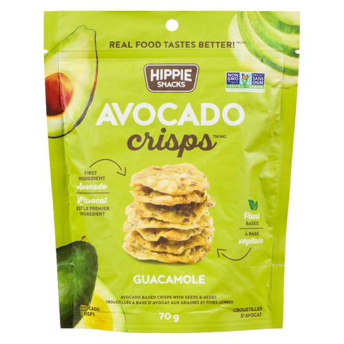Hippie Snacks Avocado Crisps Guacamole 70 g