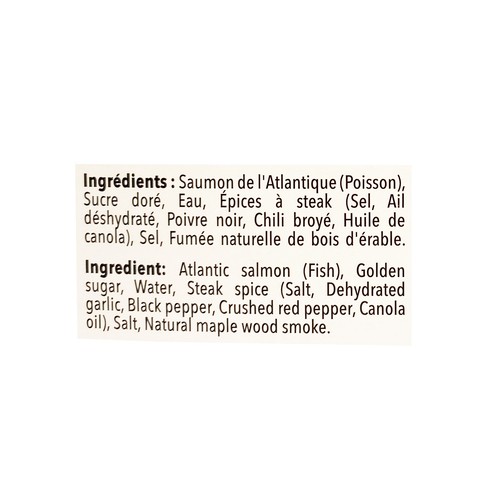 Gosselin Smokehouses Frozen Steak Spiced Smoked Nuggets Salmon 140 g