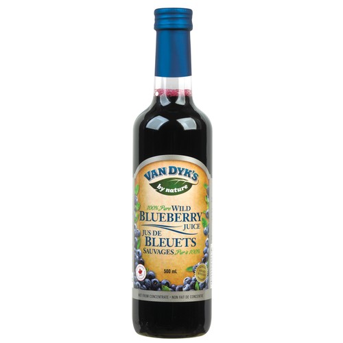 Van Dyks Juice 100% Blueberry 500 ml (bottle)