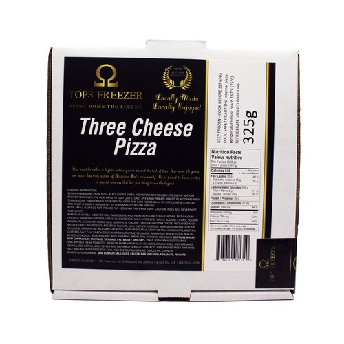 Tops Pizza Freezer Pizza Three Cheese 325 g