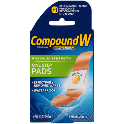 Compound W Wart Remover Pads Maximum Strength 14 EA