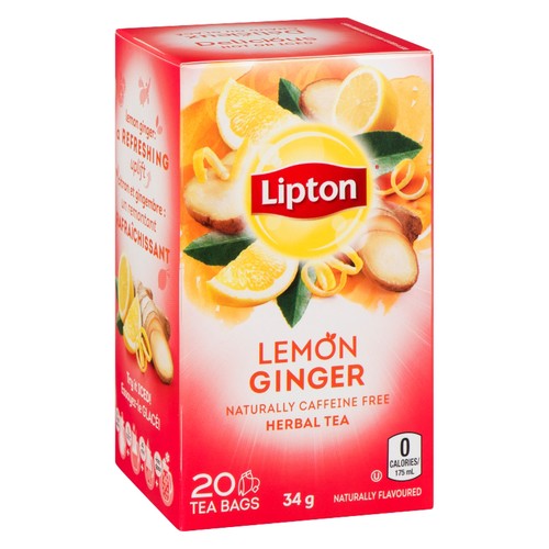 Lipton Herbal Tea Lemon Ginger 20 Tea Bags