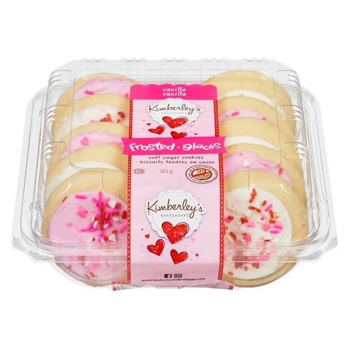 Kimberley's Frosted Valentine Vanilla White & Pink Cookies