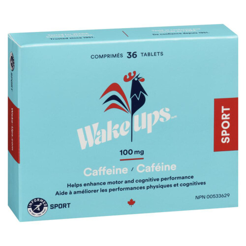 Adrem Wakeups Caffeine 100 mg Sport Tablets 36 Count