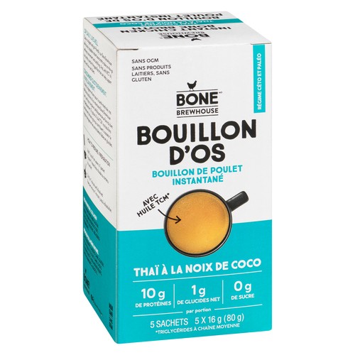 Bone Brewhouse Instant Bone Broth Thai Coconut 5 Pack 16 g