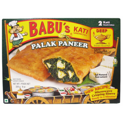 Babu's Pocket Sandwich Palak Paneer 226 g (frozen)