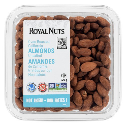 Royal Nuts Gluten-Free Oven Roasted California Almonds Unsalted 325 g