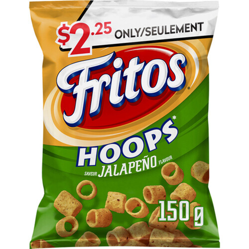 Fritos Hoops Corn Chips Jalapeño Flavour 150 g