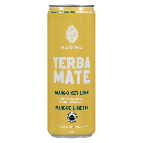Mateina Yerba Mate Energy Infusion Mango Key Lime 355 ml