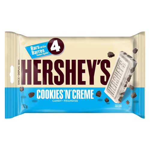 Hershey's Chocolate Bars Cookies N Cream 4 x 43 g