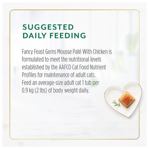 Fancy Feast Gems Wet Cat Food Mousse Paté With Chicken 2 x 57 g