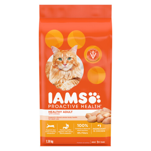 IAMS Proactive Health Dry Cat Food Healthy Adult Chicken 1.59 kg
