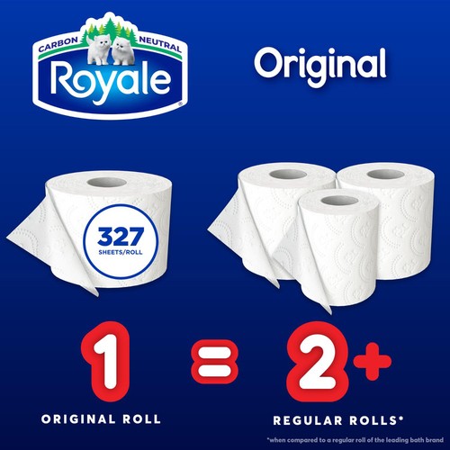Royale Toilet Paper 2-Ply 9 Regular Rolls x 327 Sheets