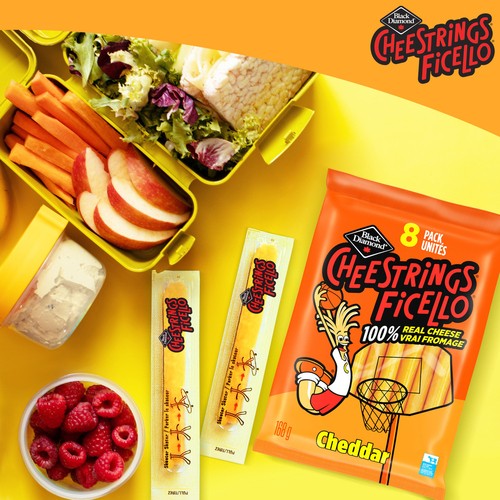 Black Diamond Cheestrings Cheddar 8 Count
