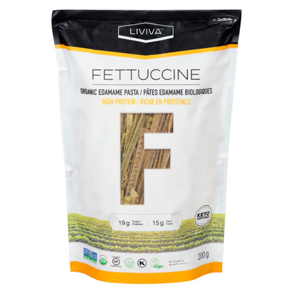 Liviva Fettuccine Organic Edamame Pasta 200 g Voilà Online Groceries