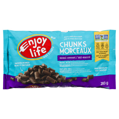 Enjoy Life Gluten-Free Chunks Chocolate Semi Sweet 283 g