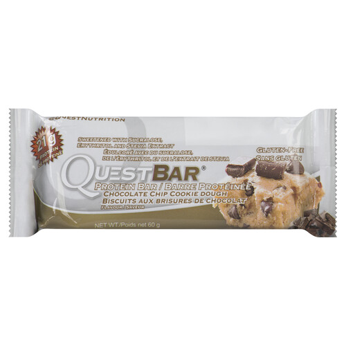Quest Gluten-Free Protein Bar Chocolate Chips Cookie Dough 60 g