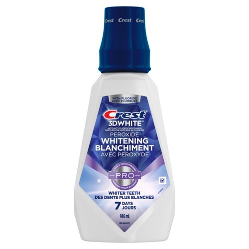 Crest 3D White Mouthwash Peroxide Whitening 946 ml