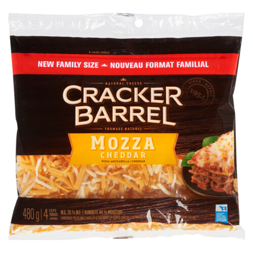 Cracker Barrel Mozzarella Cheddar Shredded Cheese 480 g