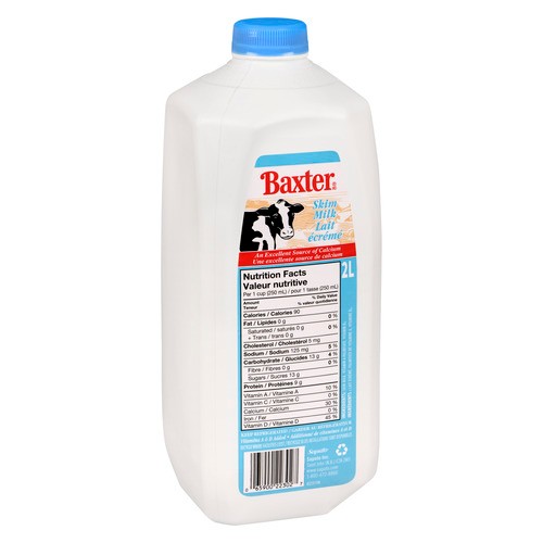 Baxter Skim Milk Jug 2 L