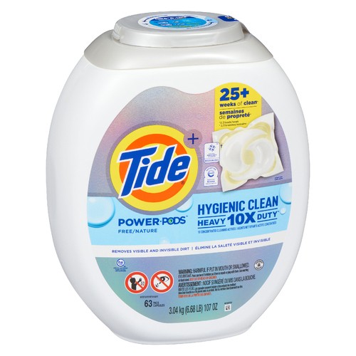 Tide Detergent Power Free & Clean 63 Pods 3.04 kg