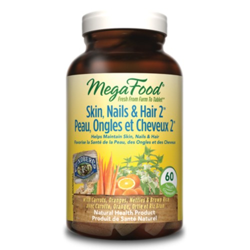 MegaFood Gluten-Free Skin Nails & Hair Supplement Tablets 60 Count