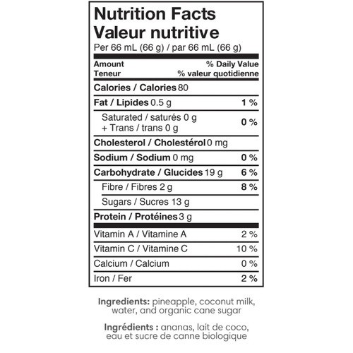 Happy Pops Vegan Frozen Ice Pop Pineapple Coconut Multipack 4 x 66 ml
