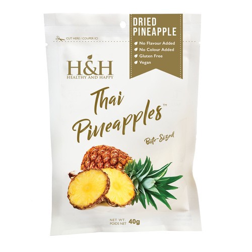 H&H Healthy & Happy Dried Fruit Thai Pineapple 40 g