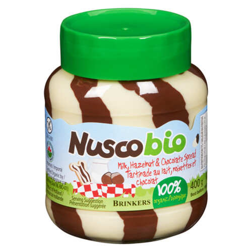 Nuscobio Hazelnut & Milk Duo Chocolate Spread 400 g