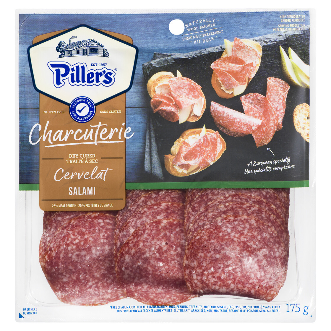 Piller's GlutenFree Charcuterie Cervelat Salami 175 g Voilà Online