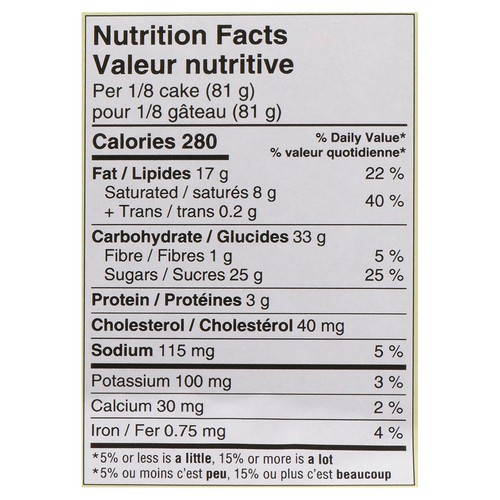 Dufflet Gluten-Free Cakelet Chocolate 650 g (frozen)