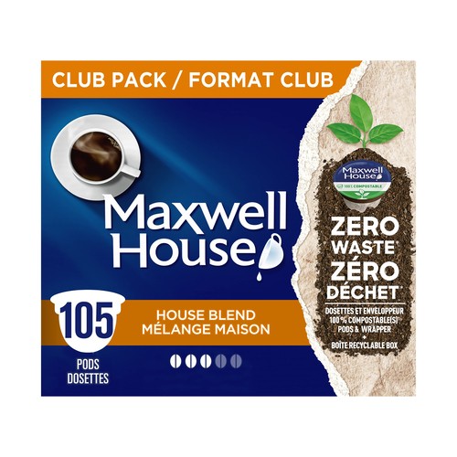 Maxwell House Coffee Pods House Blend Medium Roast 105 Pods 