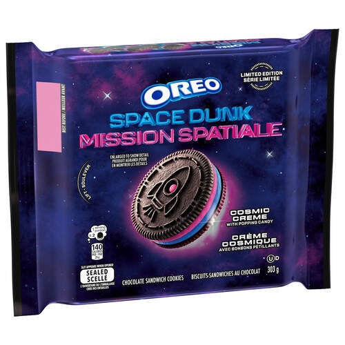 Oreo Space Dunk Chocolate Sandwich Cookies Cosmic Creme Limited Edition 303 g