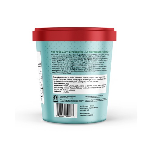 Four All Ice Cream Vanilla Bean 500 ml