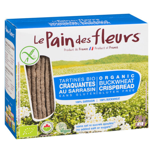 Le Pain Des Fleurs GlutenFree No Salt Crispbread Buckwheat 150 g