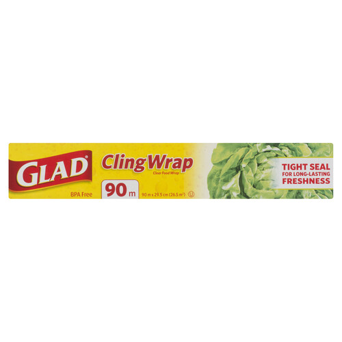 Glad ClingWrap Plastic Wrap 90 Metre Roll