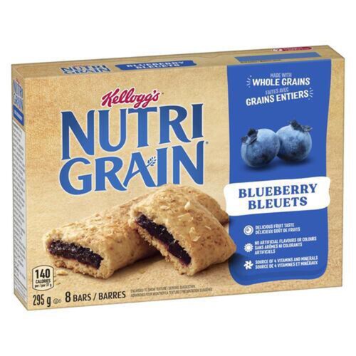 Kellogg's Nutrigrain Cereal Bars Blueberry 8 x 37 g