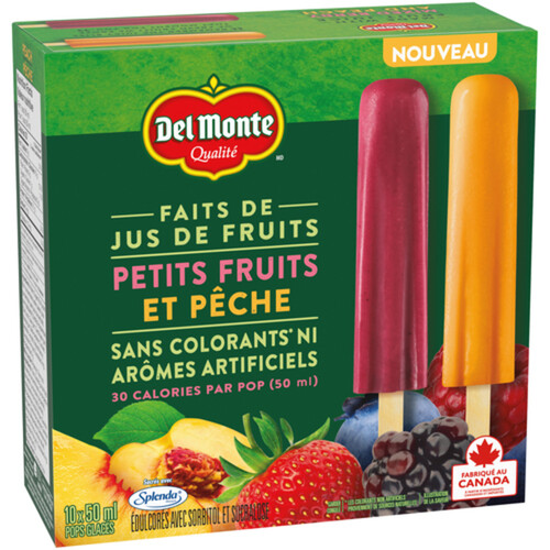 Del Monte Ice Cream Bars Berry And Peach 10 x 50 ml