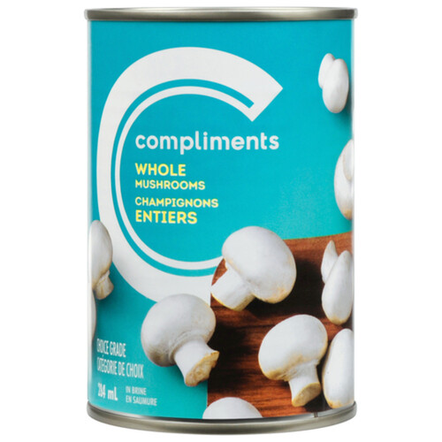 Compliments Canned Whole Mushrooms 284 ml