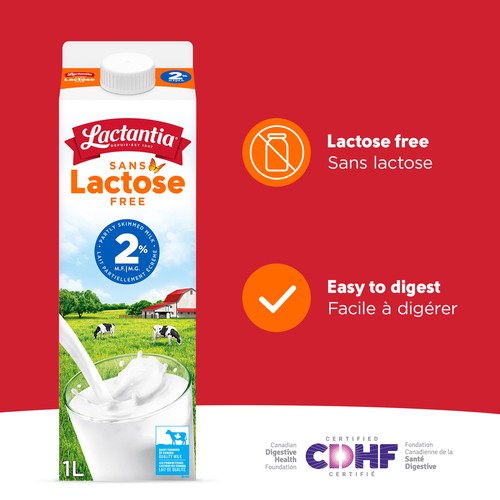 Lactantia Lactose-Free 2% Milk Partly Skimmed 1 L