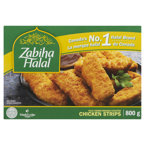 Zabiha Halal Frozen Chicken Breast Strips 800 g